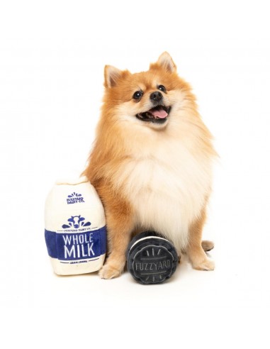 Peluche com som para cães FuzzYard Milk & Cookie, pack de 2