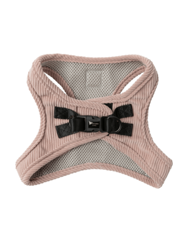 Peitoral step-in para cães em bombazina FuzzYard Life, Soft Blush (tamanho XS)