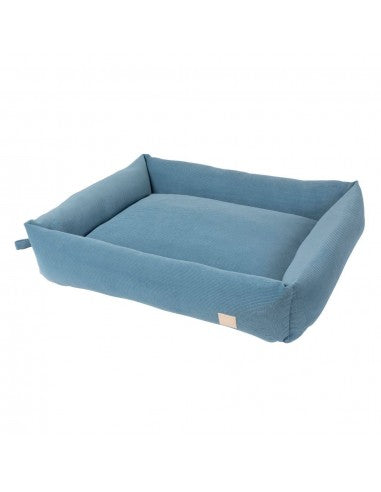 Cama para cães em bombazina FuzzYard Life French Blue (tamanho L)