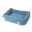 Cama para cães em bombazina FuzzYard Life French Blue (tamanho S)