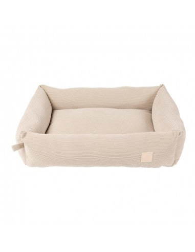 Cama para cães em bombazina FuzzYard Life Sandstone (tamanho M)