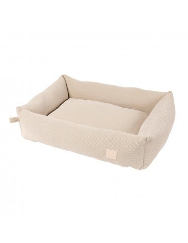 Cama para cães em bombazina FuzzYard Life Sandstone (tamanho M)
