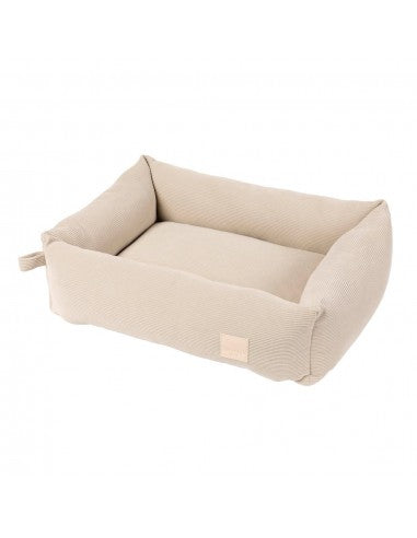 Cama para cães em bombazina FuzzYard Life Sandstone (tamanho S)
