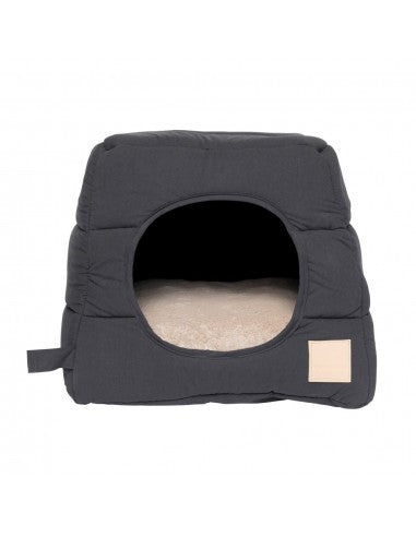 Cama iglu para gatos em algodão FuzzYard Life Slate Grey