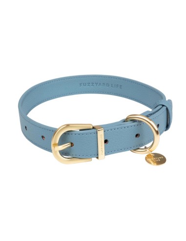 Coleira para cães em pele vegana FuzzYard Atelier French Blue (tamanho L)