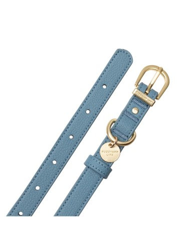 Coleira para cães em pele vegana FuzzYard Atelier French Blue (tamanho M)