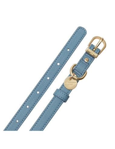 Coleira para cães em pele vegana FuzzYard Atelier French Blue (tamanho S)