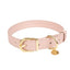 Coleira para cães em pele vegana FuzzYard Atelier Soft Blush (tamanho L)