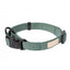 Coleira para cães em algodão FuzzYard Life Myrtle Green (tamanho M)
