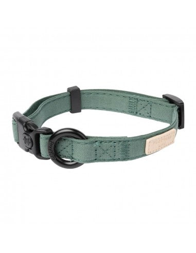 Coleira para cães em algodão FuzzYard Life Myrtle Green (tamanho S)