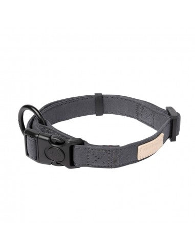 Coleira para cães em algodão FuzzYard Life Slate Grey (tamanho M)