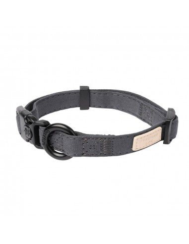 Coleira para cães em algodão FuzzYard Life Slate Grey (tamanho S)