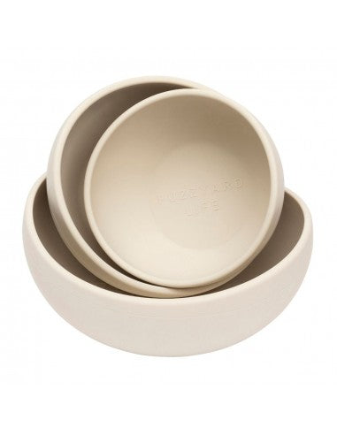 Comedouro para cães em silicone FuzzYard Life Sandstone (tamanho S)