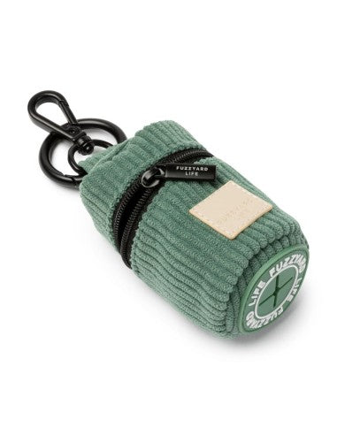 Dispensador de sacos para cão em bombazina FuzzYard Life Myrtle Green