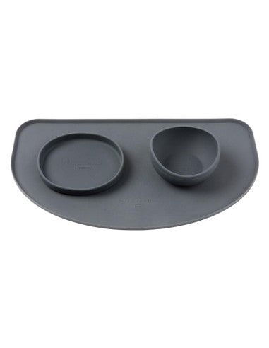 Tapete para comedouro de cão em silicone FuzzYard Life Slate Grey