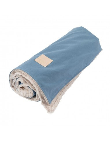 Manta reversível para cães FuzzYard Life French Blue (tamanho L)