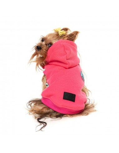Camisola com capuz para cães FuzzYard The Homies, rosa (tamanho 1)