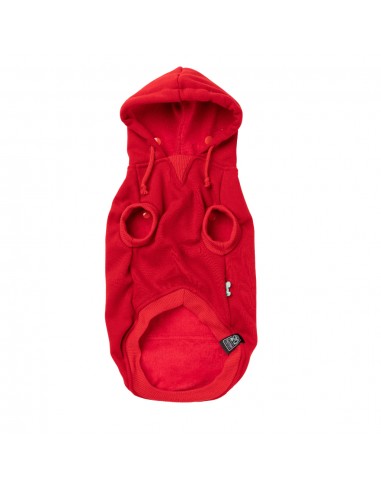 Camisola com capuz para cães FuzzYard Zoomies, vermelho (tamanho 1)