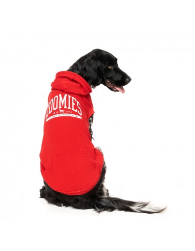 Camisola com capuz para cães FuzzYard Zoomies, vermelho (tamanho 1)