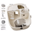 Hábitat compacto con zonas integradas y tapa panorámica para hámster, blanco