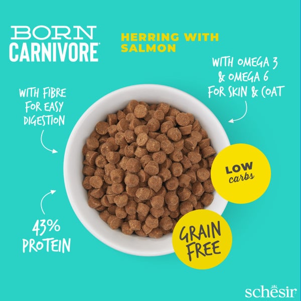 Ração para gatos Schesir Born Carnivore arenque e salmão, 1,25 kg – imagem 3