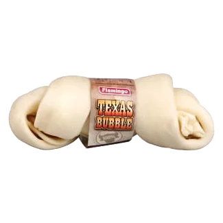 Osso de nó Texas Bubble de pele de bovino para cães