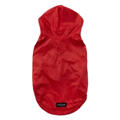 Impermeável reversível para cães FuzzYard Flipside vermelho e preto