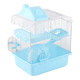 Gaiola para hamster azul de 2 níveis com base alta amovível