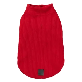 Camisola para cão com fecho FuzzYard Cambridge vermelha
