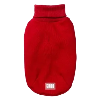 Camisola de gola alta para cão FuzzYard Stevie vermelha