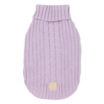 Camisola de malha entrançada para cães FuzzYard Life Lila