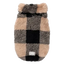 Camisola teddy para cães FuzzYard Checkered Teddy preta e bege