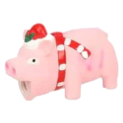 Brinquedo porquinho de Natal em látex com som para cães