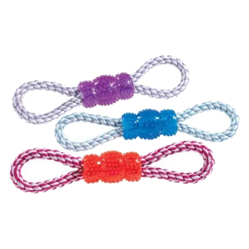 Brinquedo de puxar em vinil com corda Classic para cães, 240 mm