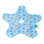 Brinquedo interativo para gatos em forma de estrela com pena, azul