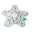 Brinquedo interativo para gatos em forma de estrela com pena, estampado multicolor