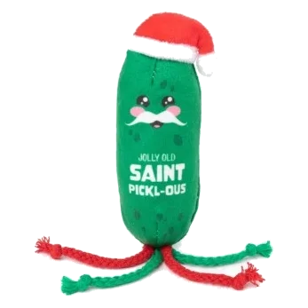 Brinquedo de Natal para gatos FuzzYard Jolly Old St Pickl-ous em forma de pepino