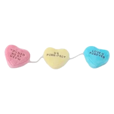 Brinquedo para gatos com catnip FuzzYard Candy Hearts