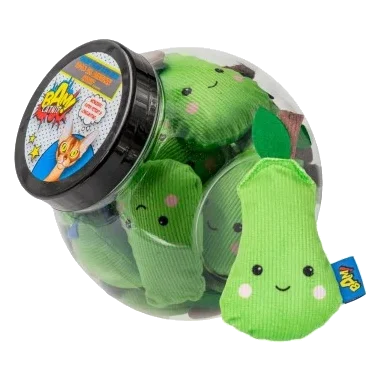 Brinquedos com catnip para gatos BAM! Pera Percy, pack de 20