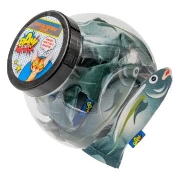 Brinquedos com catnip para gatos BAM! Peixe, pack de 20