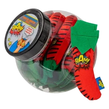 Brinquedos com catnip para gatos BAM! Pimento, pack de 20