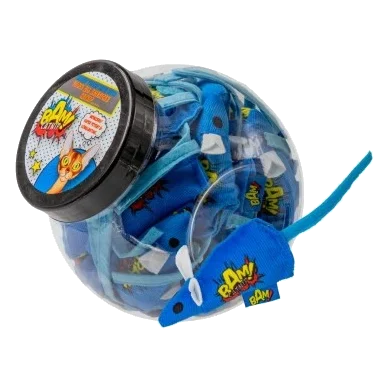 Brinquedos com catnip para gatos BAM! Rato azul (30 un.)