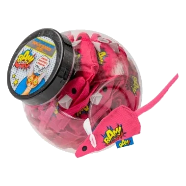 Brinquedos com catnip para gatos BAM! Rato rosa (30 un.)