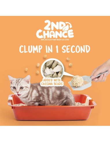 Areia aglomerante para gatos Kit Cat 2nd Chance ervilha e iúca 7 L