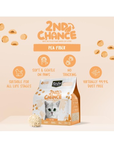 Areia aglomerante para gatos Kit Cat 2nd Chance ervilha e iúca 7 L