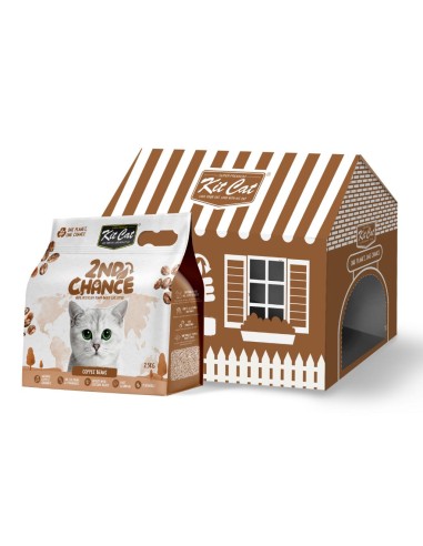 Areia aglomerante para gatos Kit Cat 2nd Chance café 7 L
