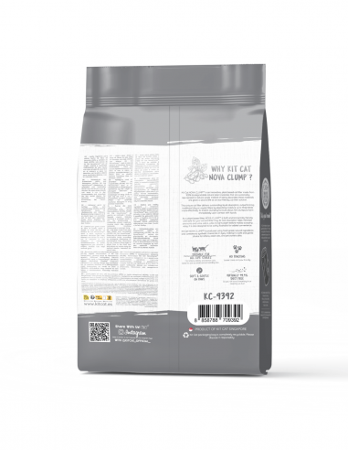 Areia para gatos vegetal aglomerante Kit Cat NovaClump carvão 7 L