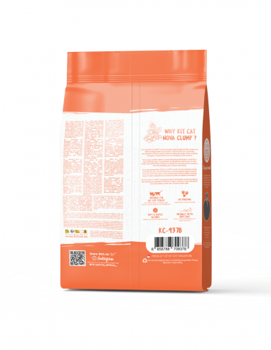 Areia para gatos vegetal aglomerante Kit Cat NovaClump pêssego 7 L