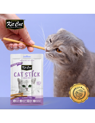 Snack para gatos Kit Cat Cat Stick salmão e katsuobushi 15 g