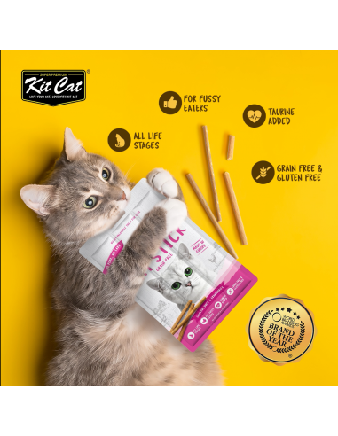 Snack para gatos Kit Cat Cat Stick salmão e marisco 15 g